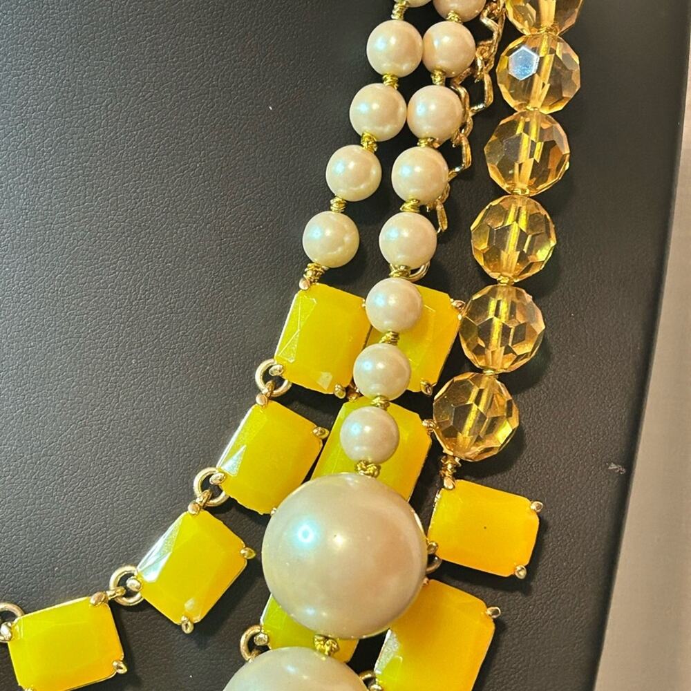 Kate Spade New York Statement Necklace #F009 Oversized Yellow Pearl WOW!!! - Picture 3 of 10